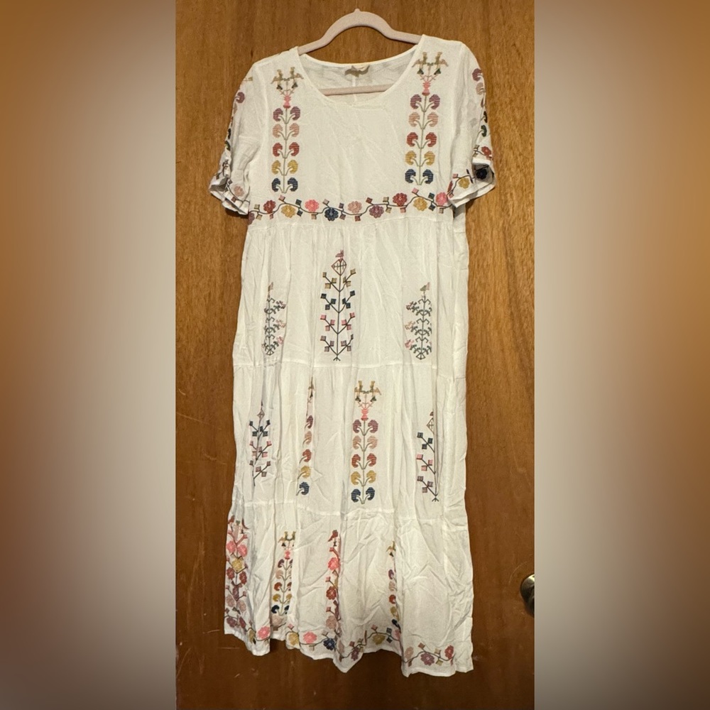 Cross Stitch Midi Dress | orange creek |